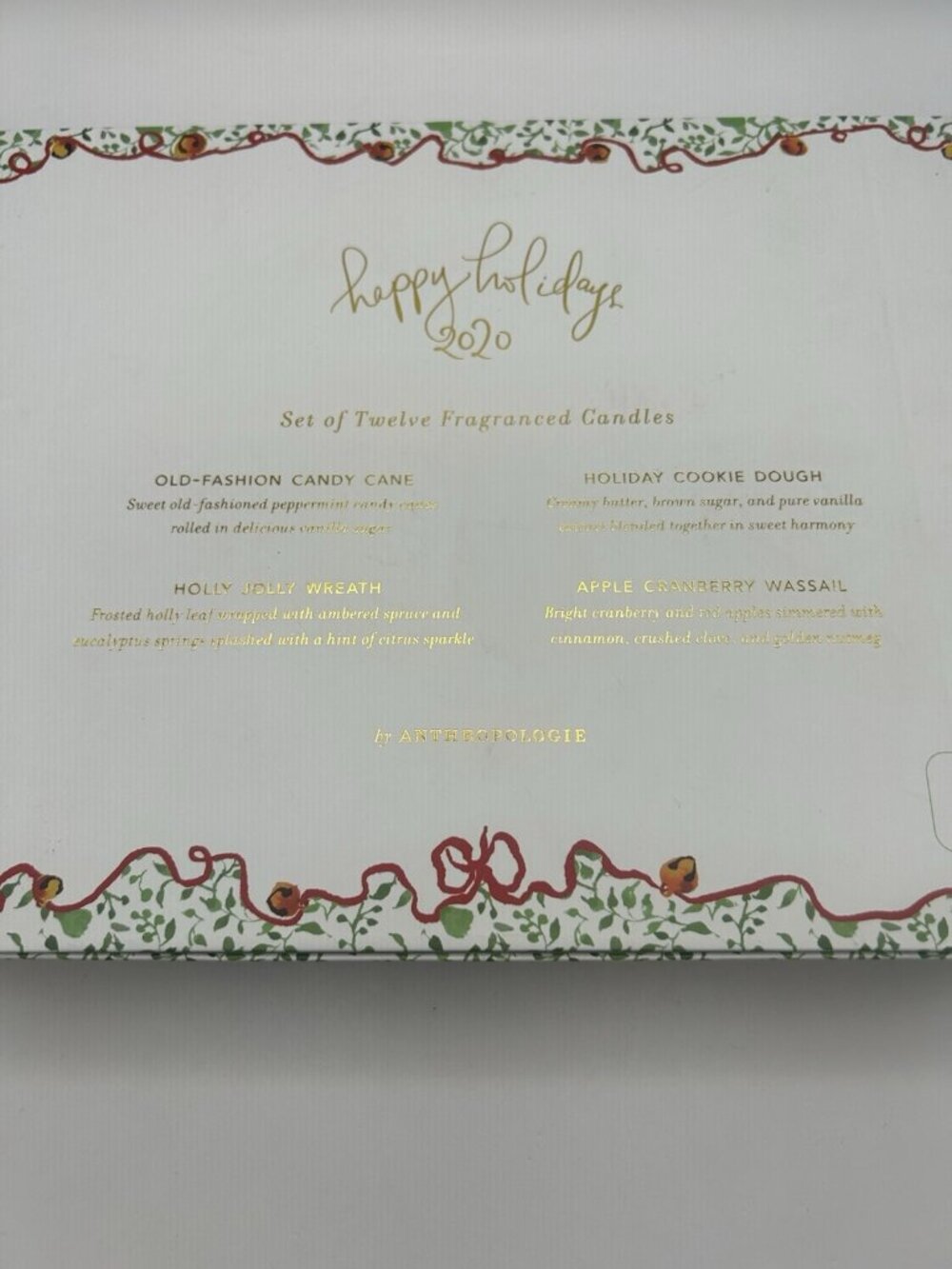 Anthropologie Advent Calendar 12 Days Of Christmas Candles 2020 Gift Set Open - Picture 13 of 16